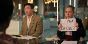 Joel Kim Booster and Stephanie Styles in Loot Season 3