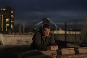 Gabriel Basso as Peter Sutherland in episode 206 of The Night Agent.