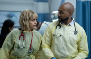 Eve Harlow and Morris Chestnut in Watson Season 2