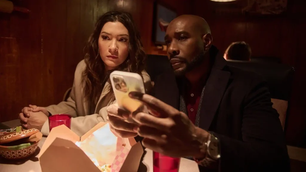 Inga Schlingmann and Morris Chestnut in Watson Season 2