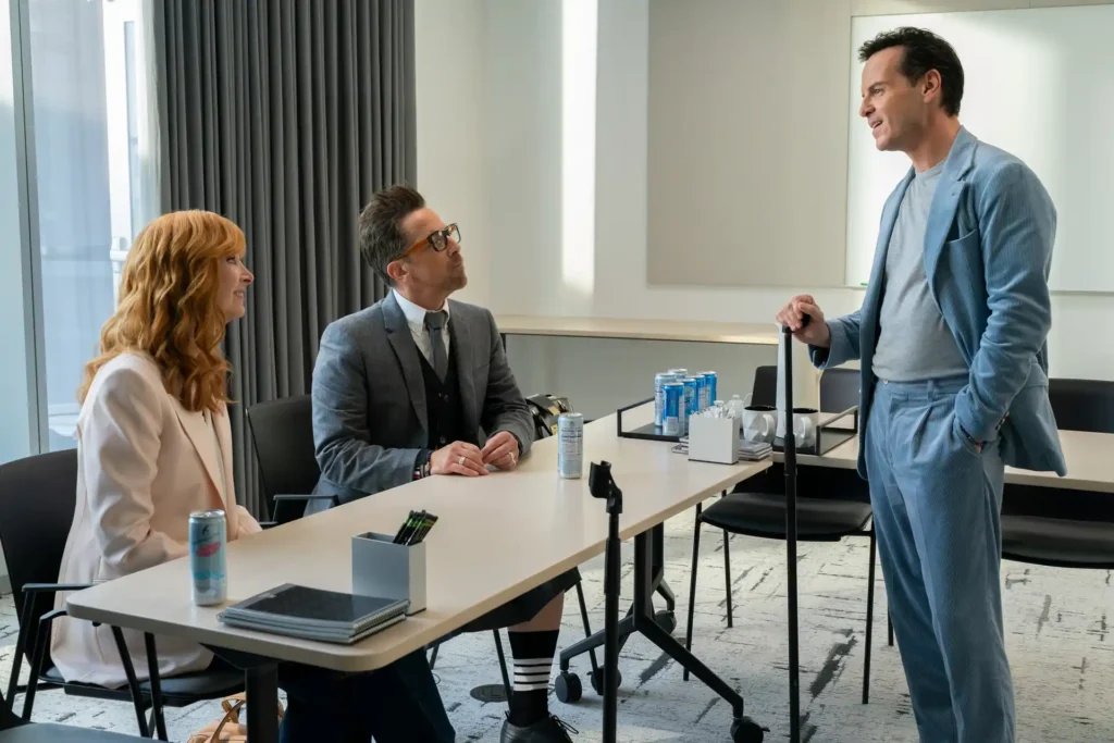 Lisa Kudrow, Dan Bucatinky and Andrew Scott in The Comeback Season 3